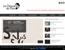 Tablet Screenshot of lesdisquairesdeparis.com